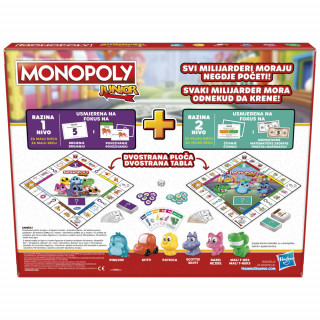 Monopoly Junior društvena igra 2-v-1 