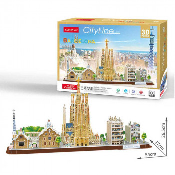 Cubicfun 3D puzle City Line Barcelona 