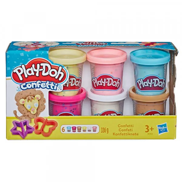 Play-Doh komplet od 6 kantica konfeti 