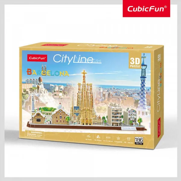 Cubicfun 3D puzle City Line Barcelona 