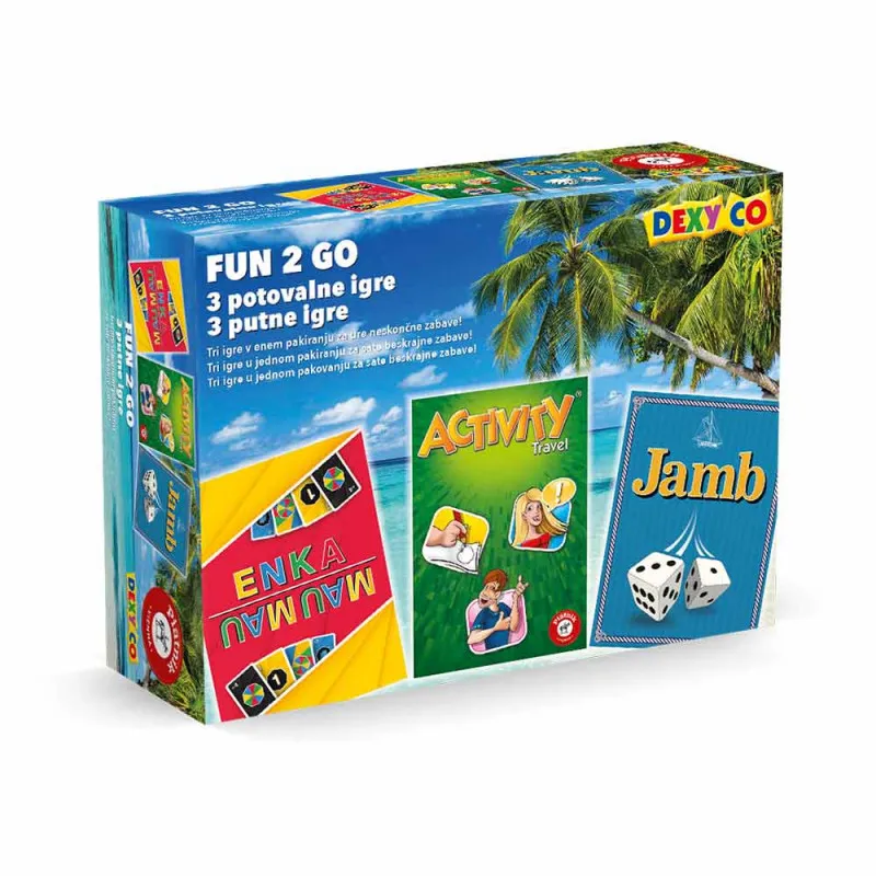 Piatnik Fun 2 GO set od 3 putene igre 