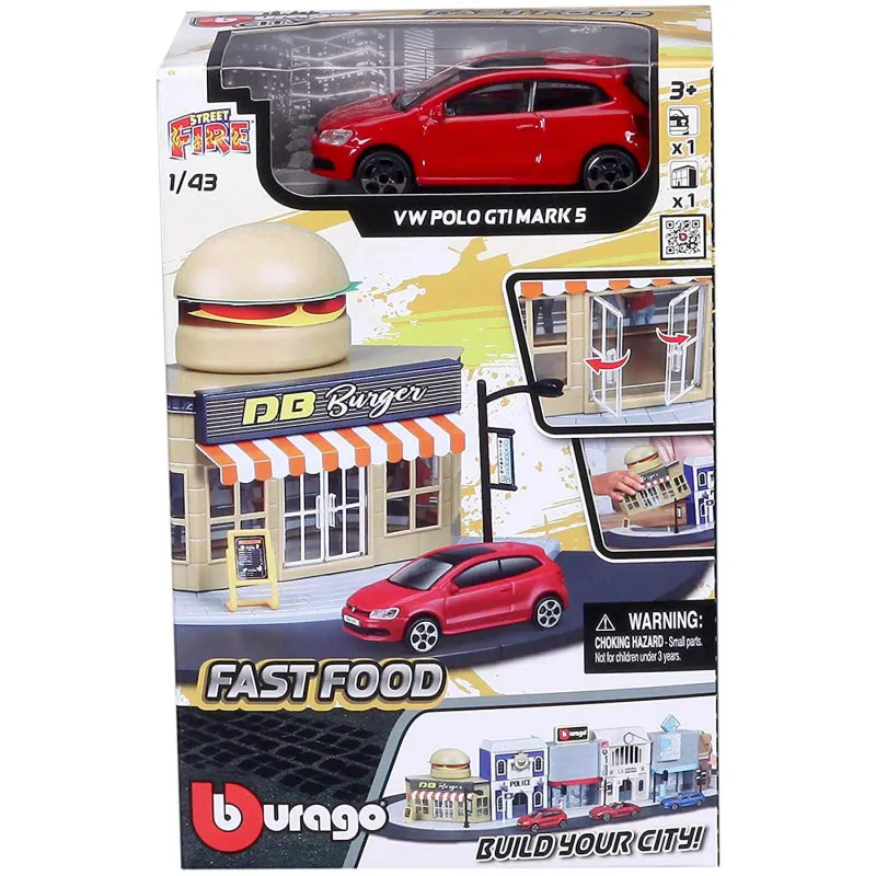 Burago Fire City postaja i vozilo 1:43 